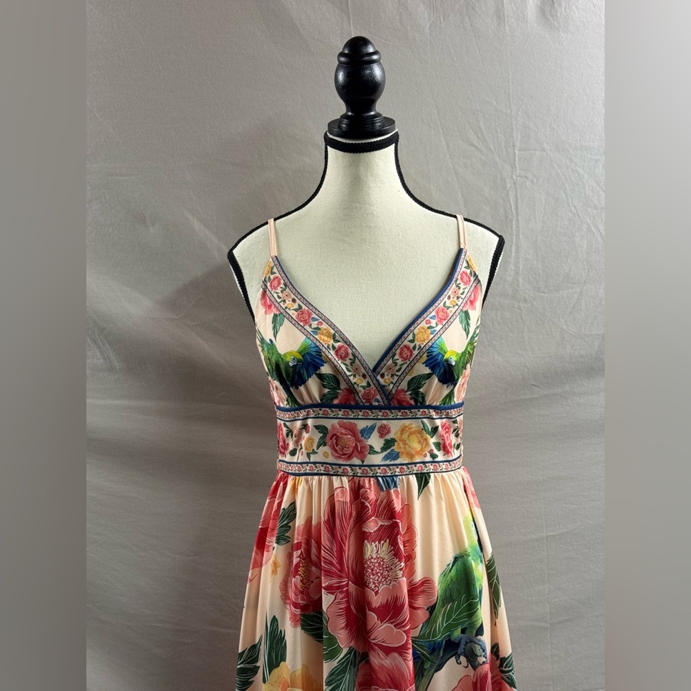 Boho Floral Print V-Neck Maxi Dress - Picture 9 of 10